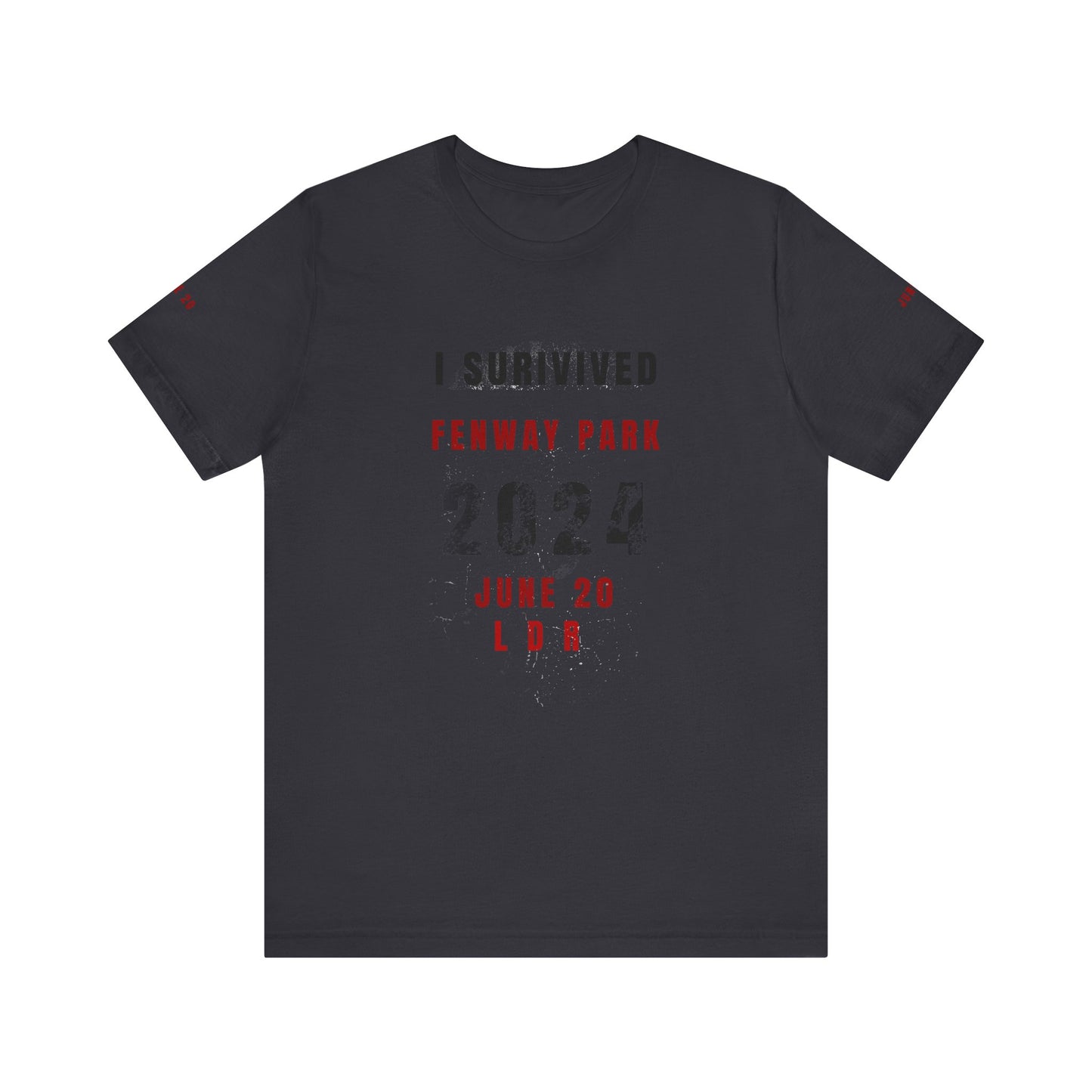 Unisex Jersey Short Sleeve Tee, I Survived Fenway Park 2024, Concert Shirt, Sports Event Tee, Casual Wear, Gift for Fans
