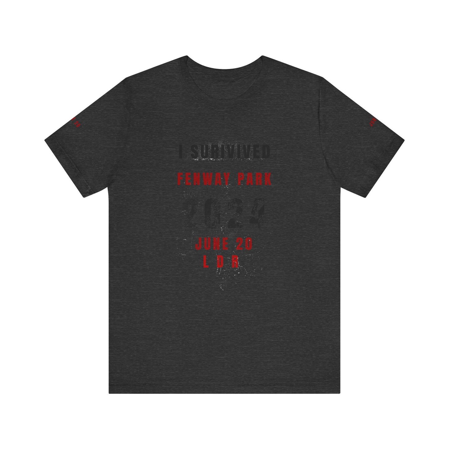 Unisex Jersey Short Sleeve Tee, I Survived Fenway Park 2024, Concert Shirt, Sports Event Tee, Casual Wear, Gift for Fans