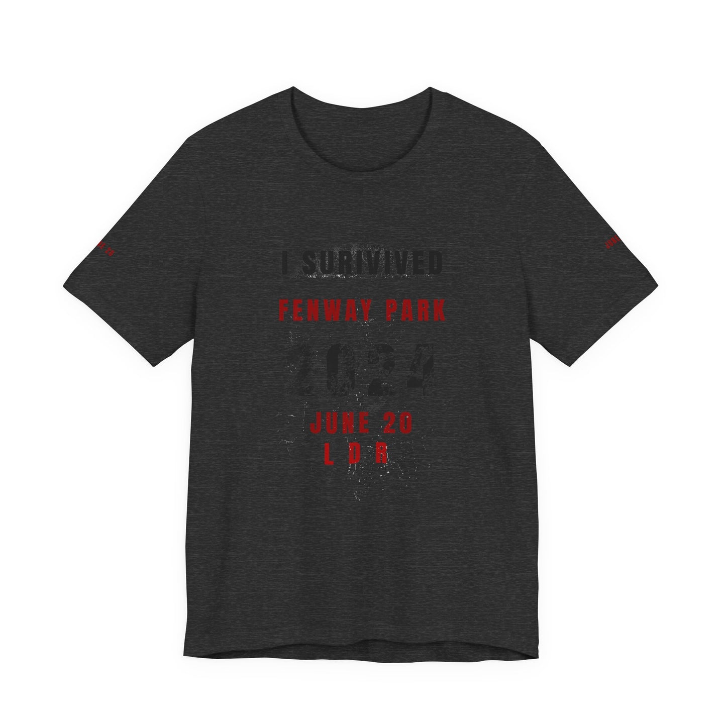 Unisex Jersey Short Sleeve Tee, I Survived Fenway Park 2024, Concert Shirt, Sports Event Tee, Casual Wear, Gift for Fans